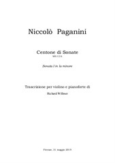 Sonata No.1 in a minor from Centone di Sonate